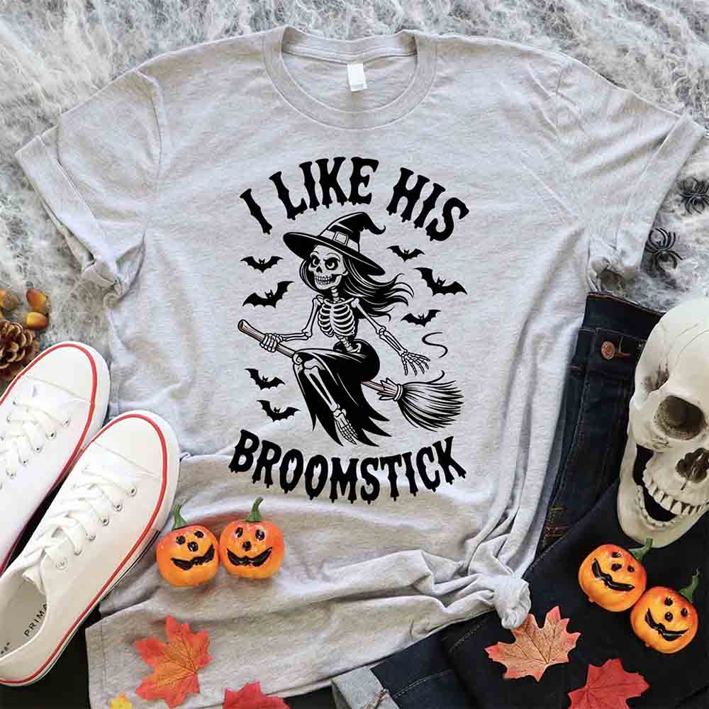 I Like Her Pumpkins & His Broomstick Shirts | Funny Matching Halloween Couple T-Shirts Adorb.co